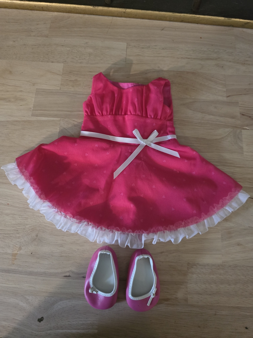 American Girl Pink Heart Dress Doll Outfit